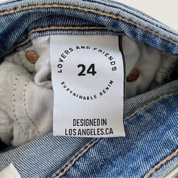NWT Lovers + Friends Greyson Ultra High Rise Slim Boot Jeans Skyline Blue 24 - Picture 11 of 13